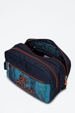 Trousse de toilette - Turquoise et noir