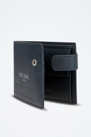 Portefeuille en cuir Deep - Bleu marine