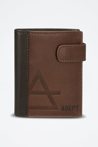 Portefeuille en cuir Jim - Marron