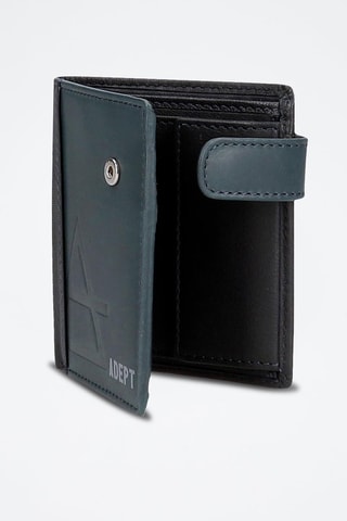 Portefeuille en cuir Jim - Bleu marine