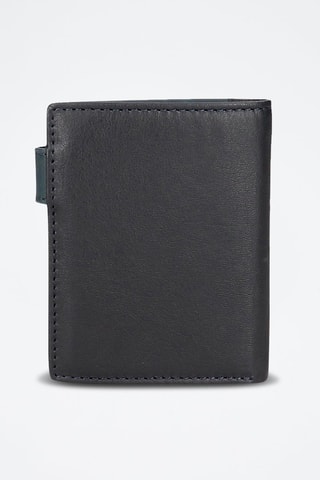 Portefeuille en cuir Jim - Bleu marine