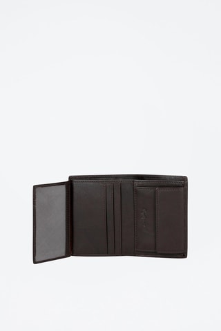 Portefeuille en cuir Chief Marron foncé