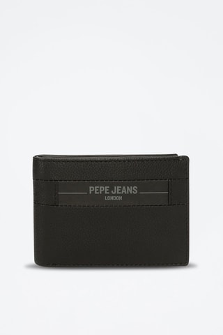 Portefeuille en cuir Checkbox - Noir