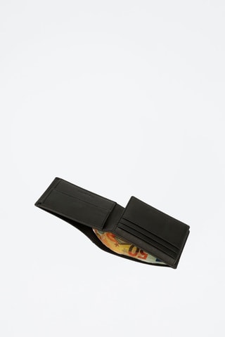 Portefeuille en cuir Checkbox - Noir