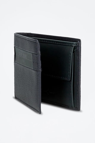 Portefeuille en cuir Checkbox - Bleu