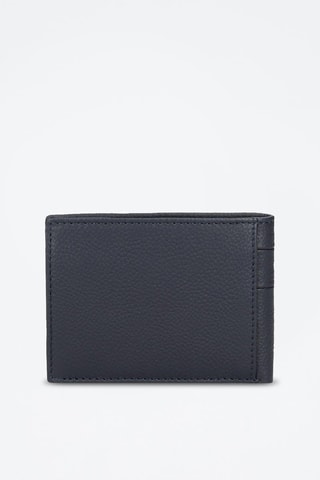 Portefeuille en cuir Checkbox - Bleu