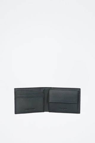 Portefeuille en cuir Checkbox - Bleu
