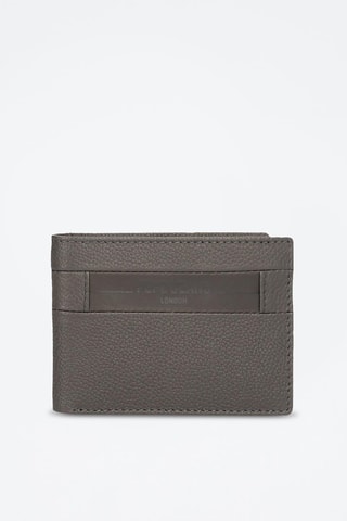 Portefeuille en cuir Checkbox - Marron