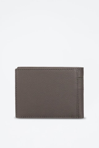 Portefeuille en cuir Checkbox - Marron