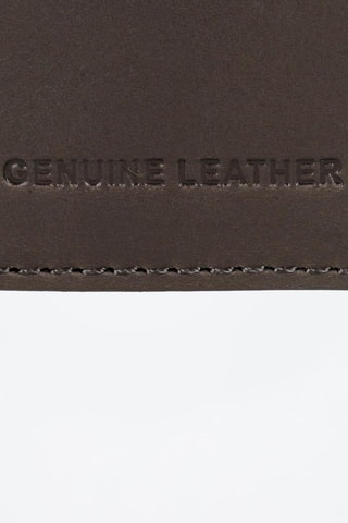 Portefeuille en cuir Checkbox - Marron