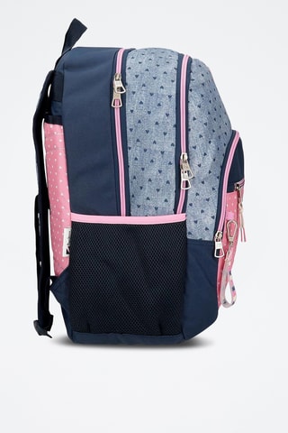 Sac à dos à roulettes - Bleu marine et gris clair