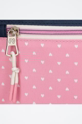 Trousse - Bleu marine et rose poudré