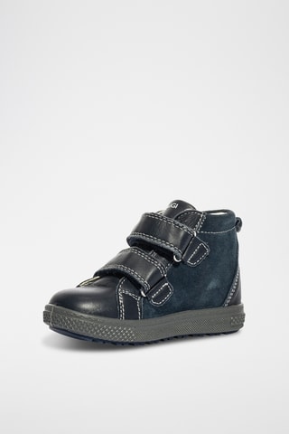 Hoge Leren Sneakers Barth 19 - Zwart en Donkerblauw