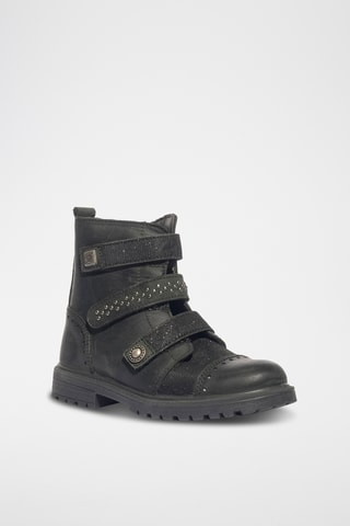 Bottines en cuir Chris - Noir