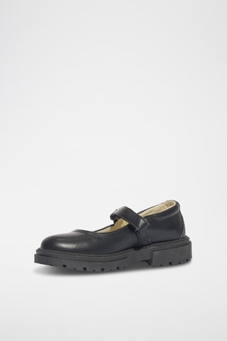 Leren Ballerina's Happy Fashion - Zwart