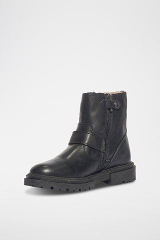 Bottines en cuir Happy Fashion - Noir