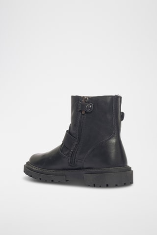 Bottines en cuir Happy Fashion - Noir