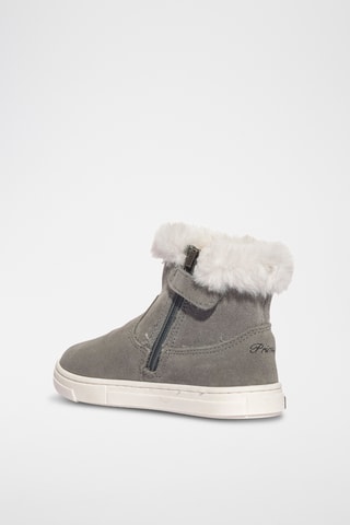 Bottines fourrées en nubuck Baby Glitter - Gris