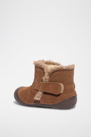 Bottines fourrées en nubuck Baby Bubble - Marron