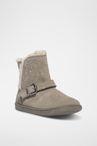 Bottines fourrées en nubuck Baby Box - Taupe
