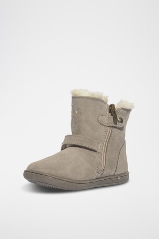 Bottines fourrées en nubuck Baby Box - Taupe