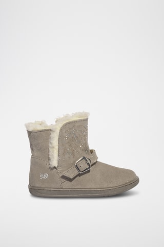 Bottines fourrées en nubuck Baby Box - Taupe