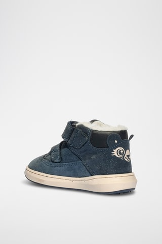 Hoge Leren Sneakers Baby Float - Marineblauw