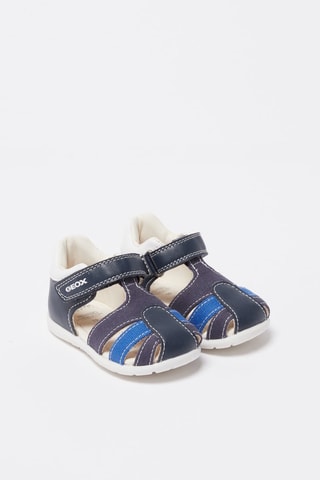 Sandales Elthan Bleu marine et blanc
