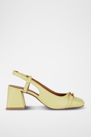 Escarpins en cuir - Jaune