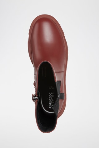 Bottines en cuir nappa Isotte - Rouge brique