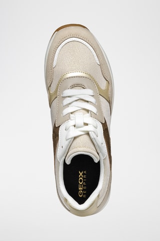 Baskets en nubuck - Doré et beige