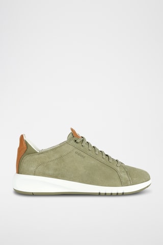 Baskets en cuir Aerantis - Vert et camel