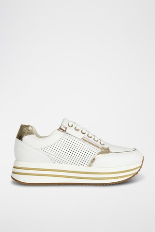 Baskets plateformes en cuir Kency - Blanc