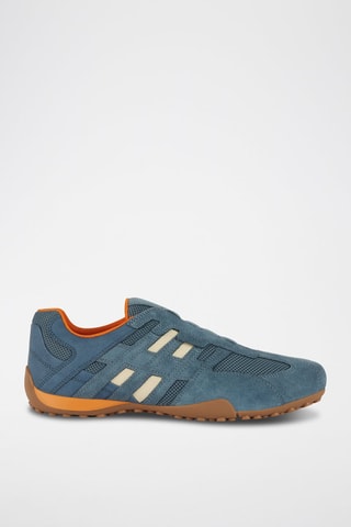 Baskets en nubuck Uomo Snake - Bleu