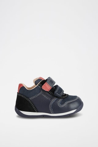 Baskets en cuir Each Bleu marine
