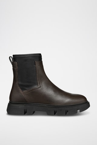 Boots en cuir d'agneau nappa Vilde - Marron