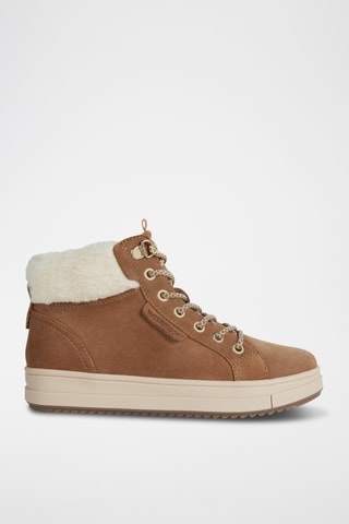 Bottines fourrées en nubuck Rebecca - Marron