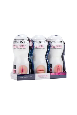 3 masturbateurs waterproof Easy Rider - Bouche, anal et vaginal