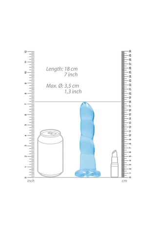 Godemichet waterproof Realrock - Bleu - 17,2 cm