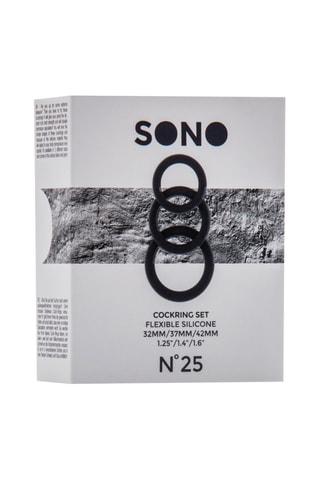 3 anneaux péniens - 3,2/3,7/4,2 cm - Noir