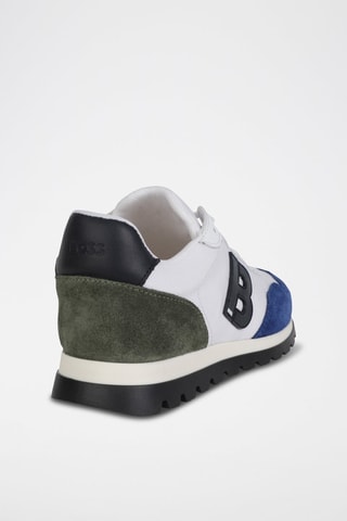 Leren en Nubuck Sneakers  Wit - Boss