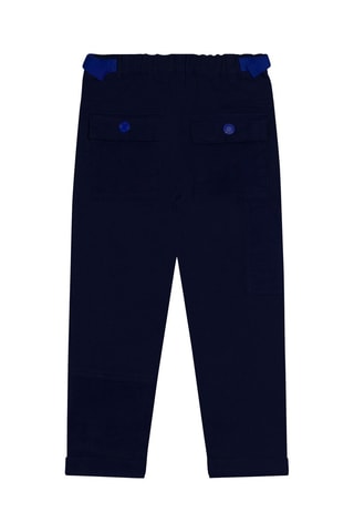 Broek van 2 Materialen Blauw