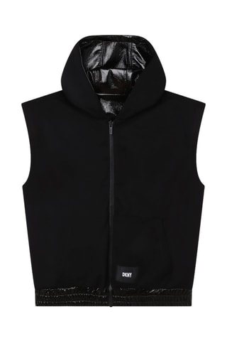 Mouwloos jasje met capuchon - Zwart - DKNY