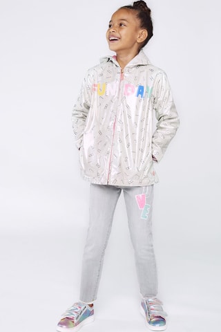 Regenjas met Capuchon Lichtgrijs - Billieblush