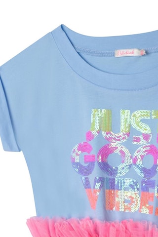 Jurk Hemelsblauw en Roze - Billieblush
