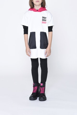 Jurk met Capuchon Wit - DKNY