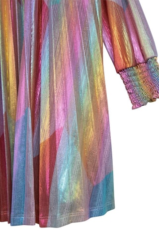 Plisséjurk Roze en turquoise - Billieblush