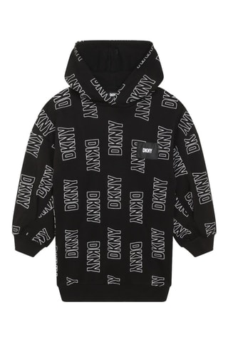 Jurk met Capuchon - Zwart en Wit - DKNY