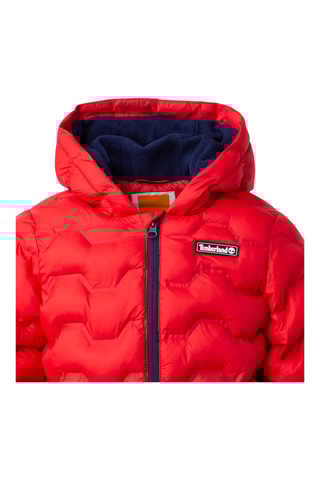 Gewatteerde Jas met Capuchon Rood  
