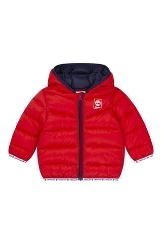 Gewatteerde Jas met Capuchon Rood  
